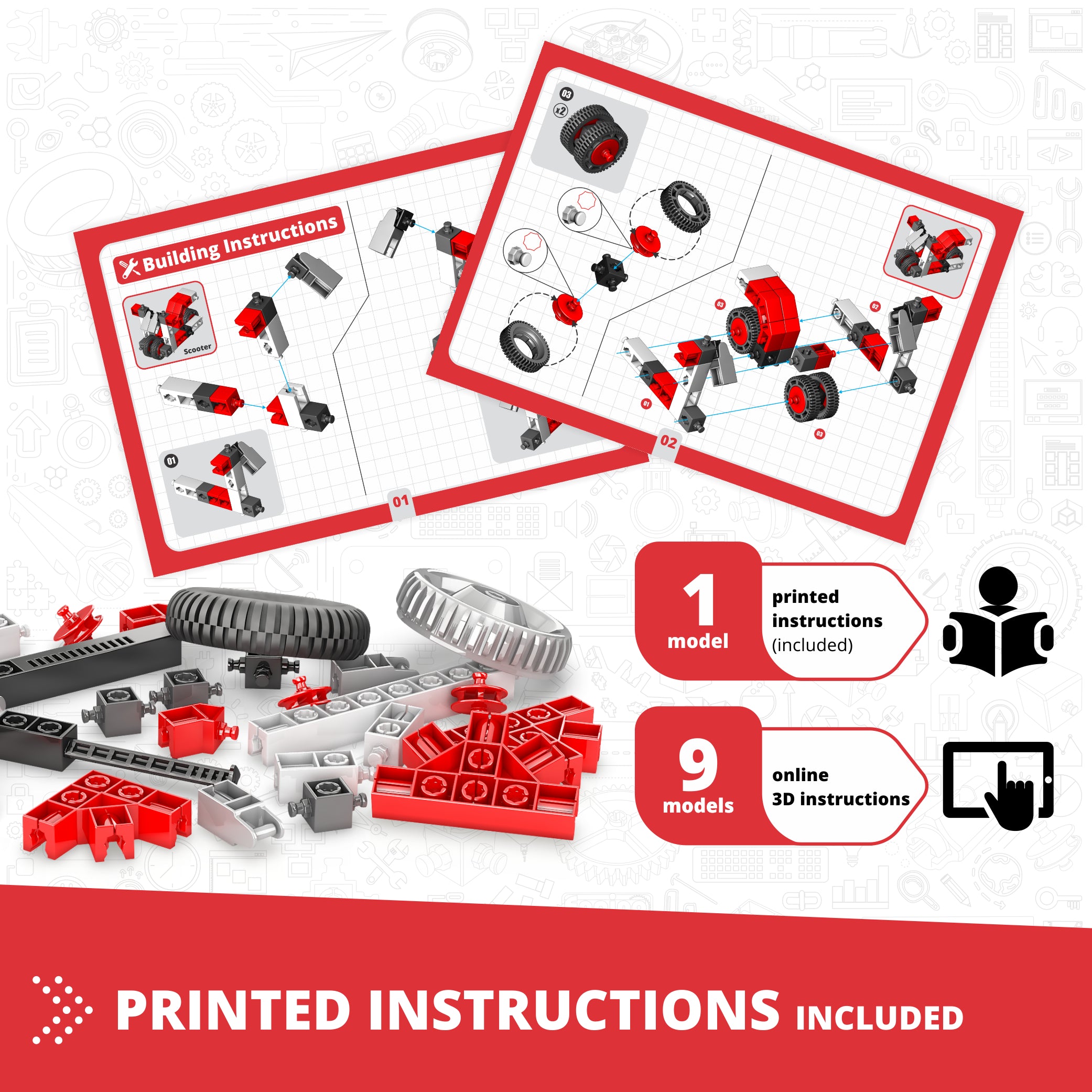 Engino Creative Builder set constructie 10 modele 51 piese