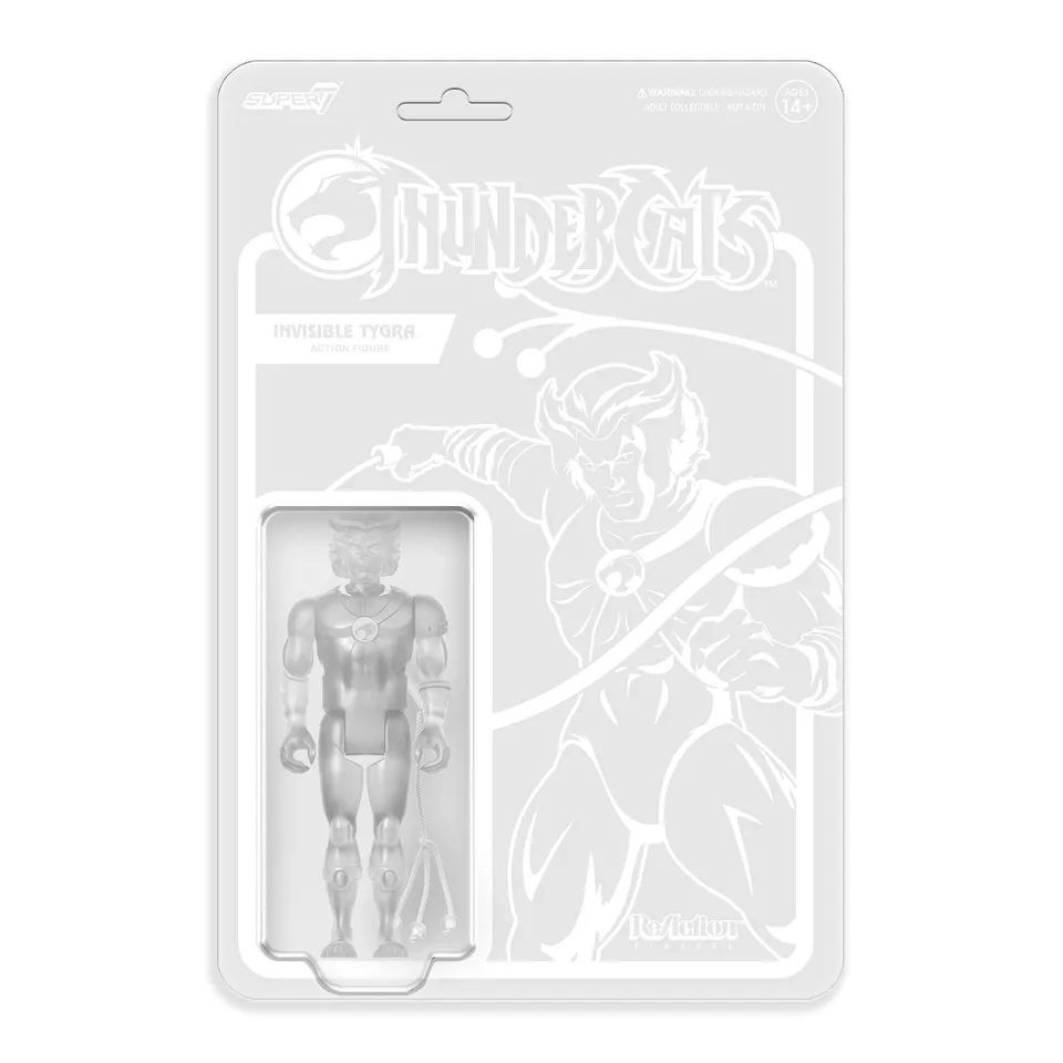 Super7 ThunderCats ReAction Tygra figurina transparenta Clear