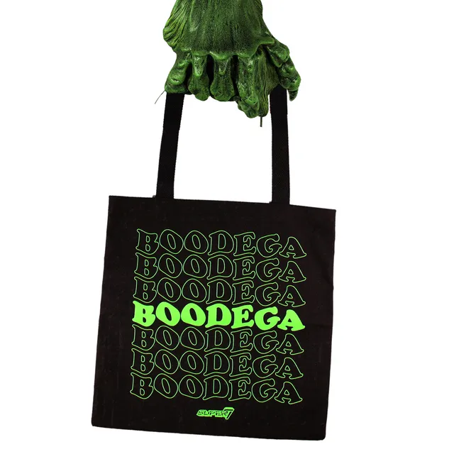 Super7 Boodega tote bag neagra 33x36 cm