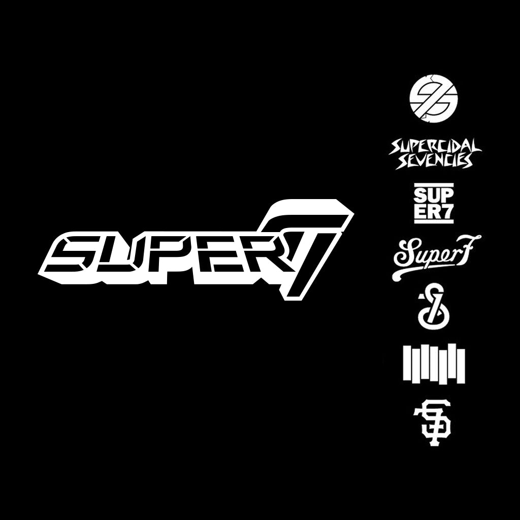 Super7 Logo bluză cu mânecă lungă bumbac neagră