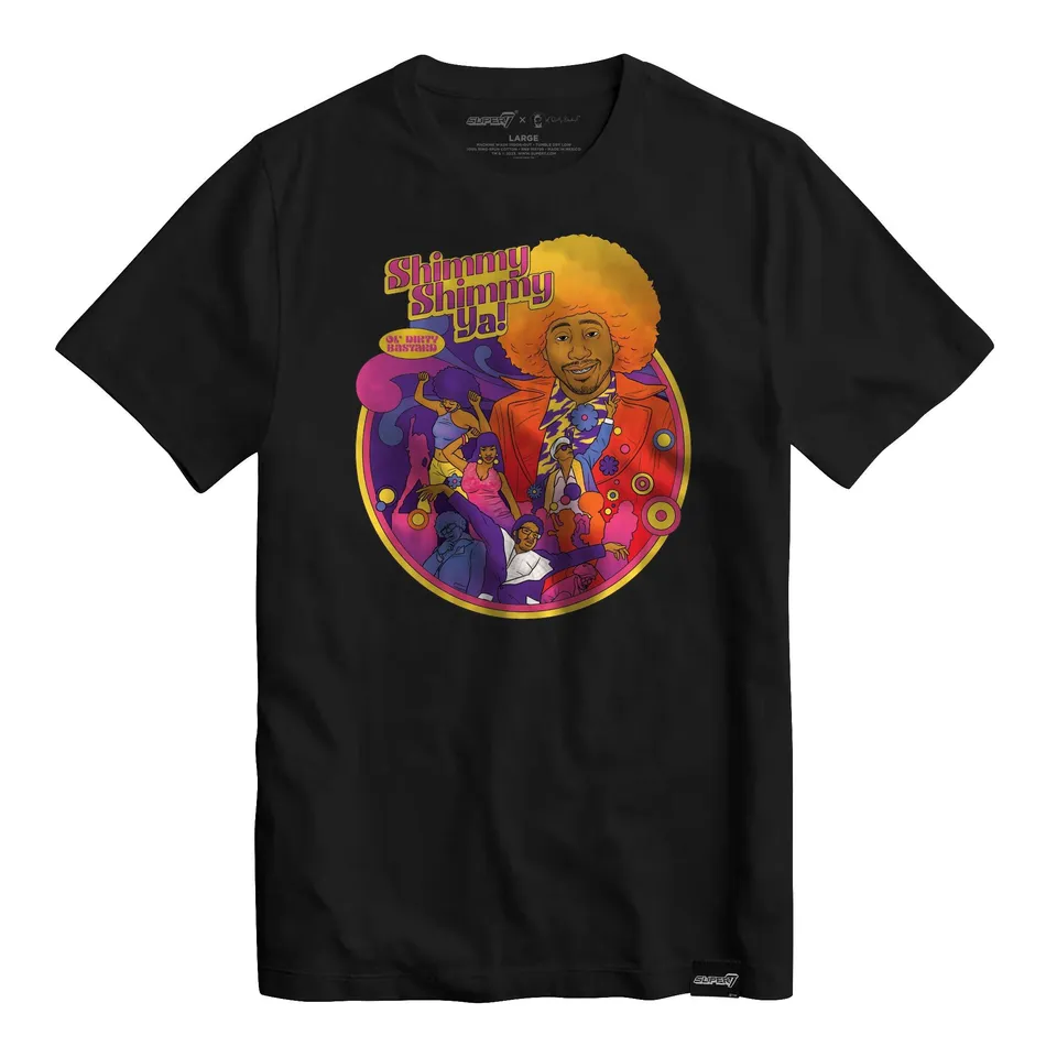 Super7 Ol Dirty Bastard Shimmy Shimmy tricou negru bumbac