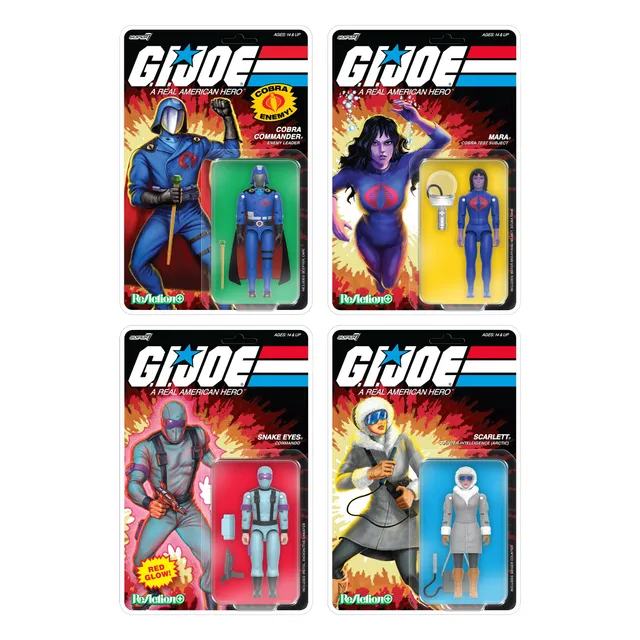 Super7 G.I. Joe ReAction+ Wave 6 set 4 figurine 3,75 inch