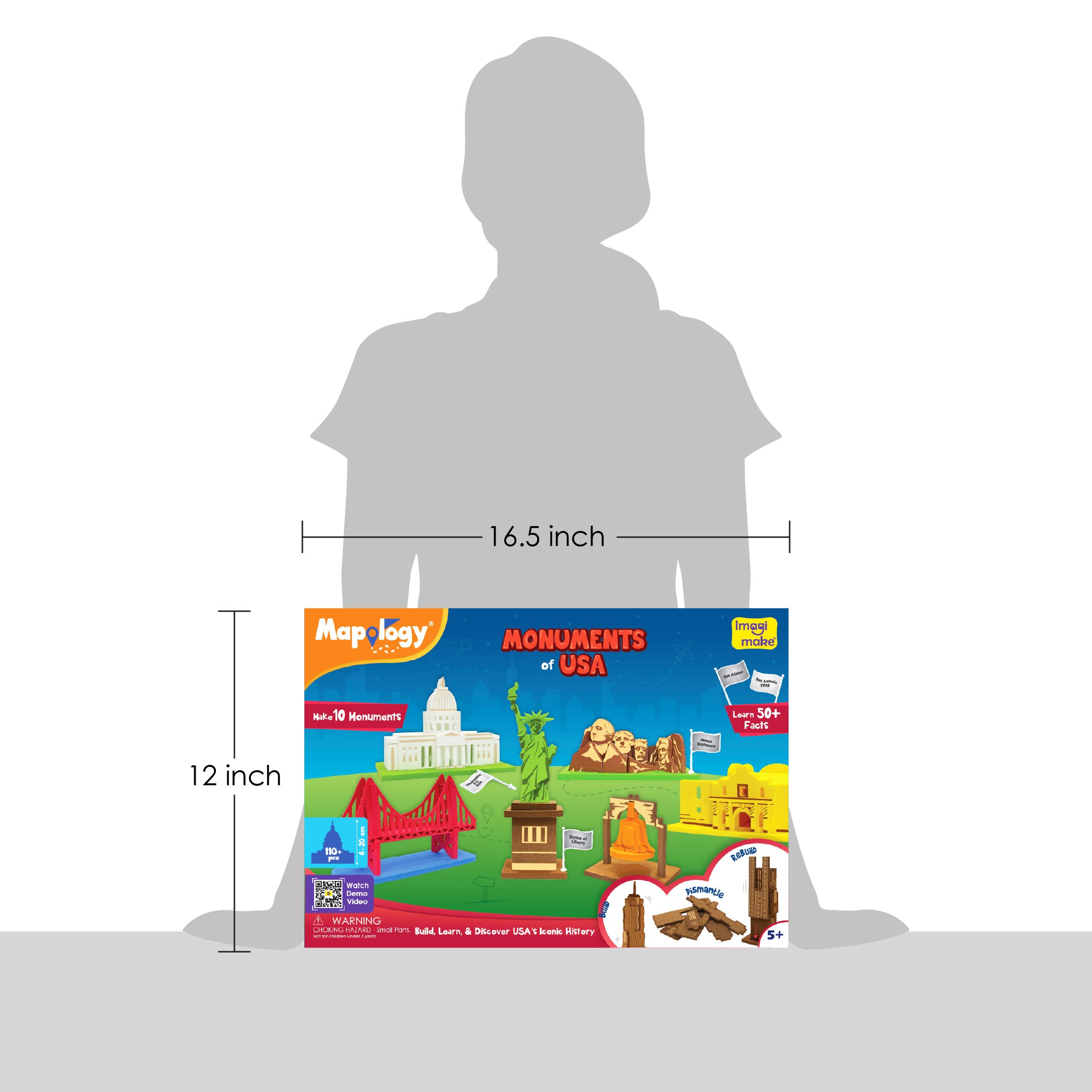Imagimake Mapology Monuments of USA puzzle 3D 10 monumente