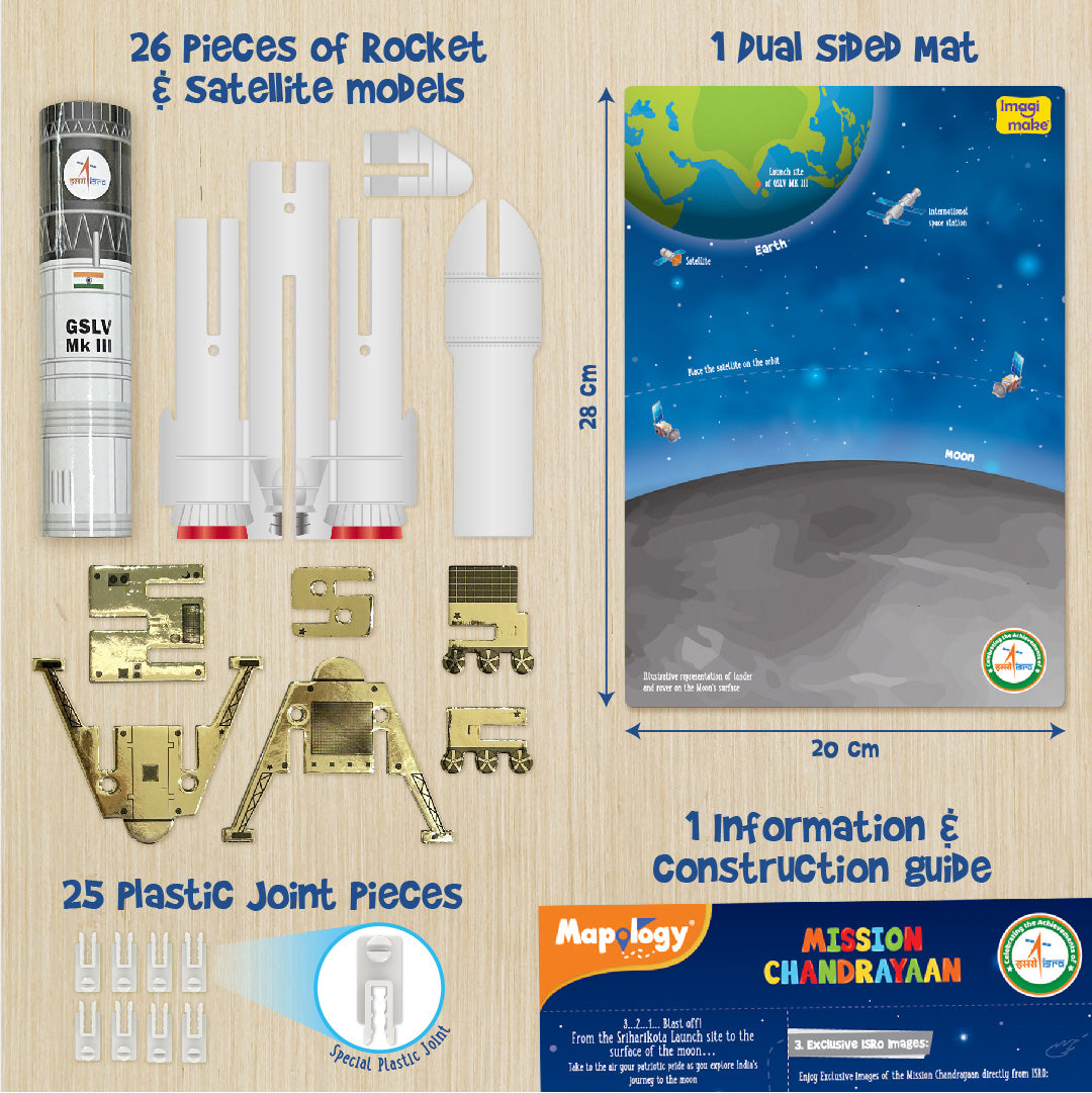 Imagimake Mapology Mission Chandrayaan macheta spatiala 12 buc