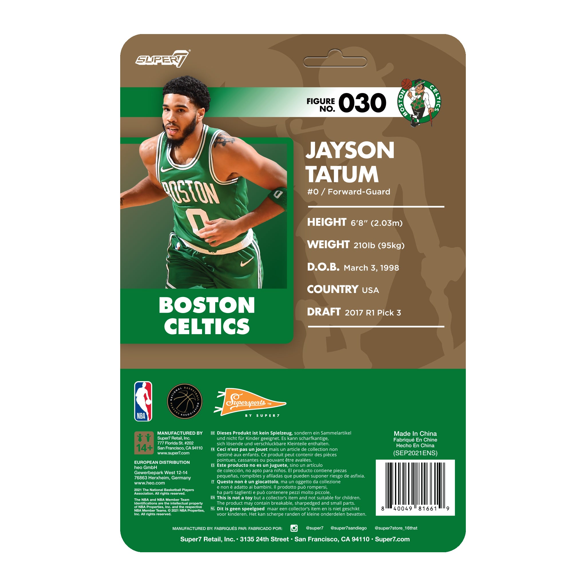 Super7 Supersports Jayson Tatum figurina Celtics