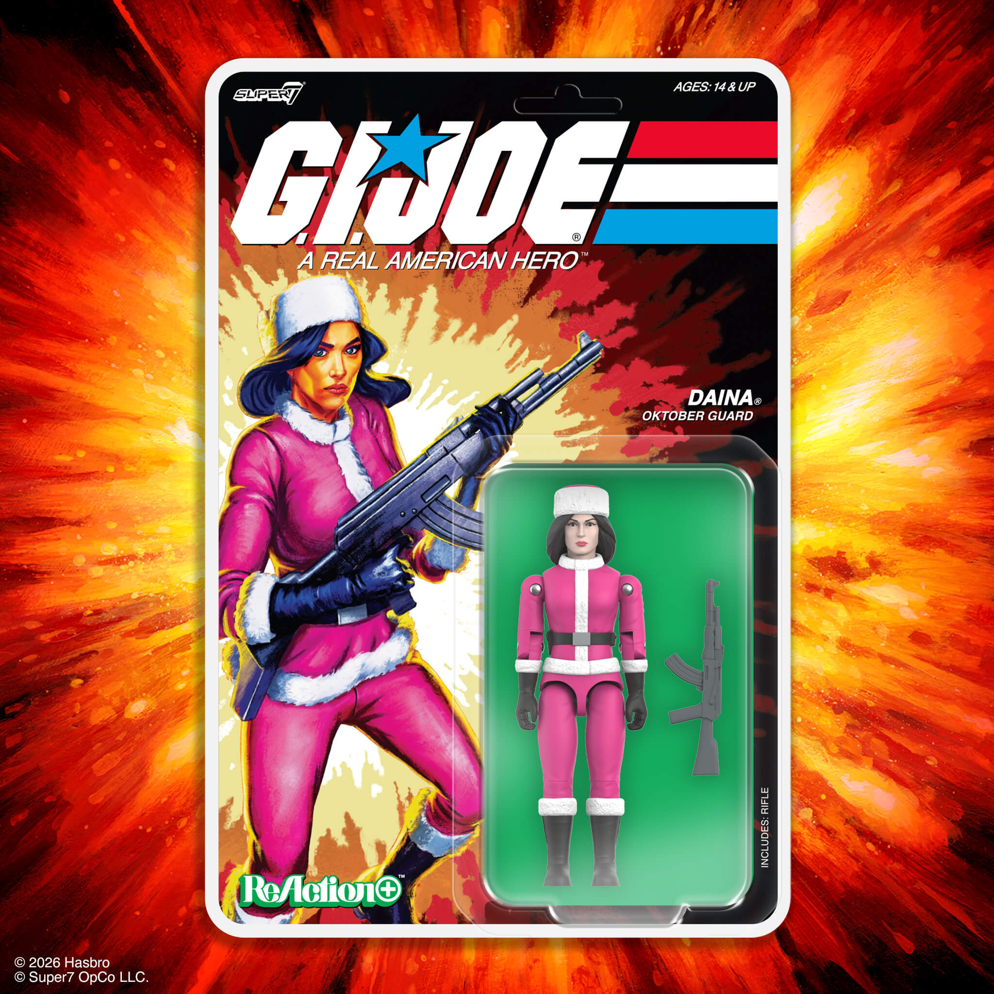 Super7 ReAction+ G.I. Joe Daina Cartoon figurina 10cm