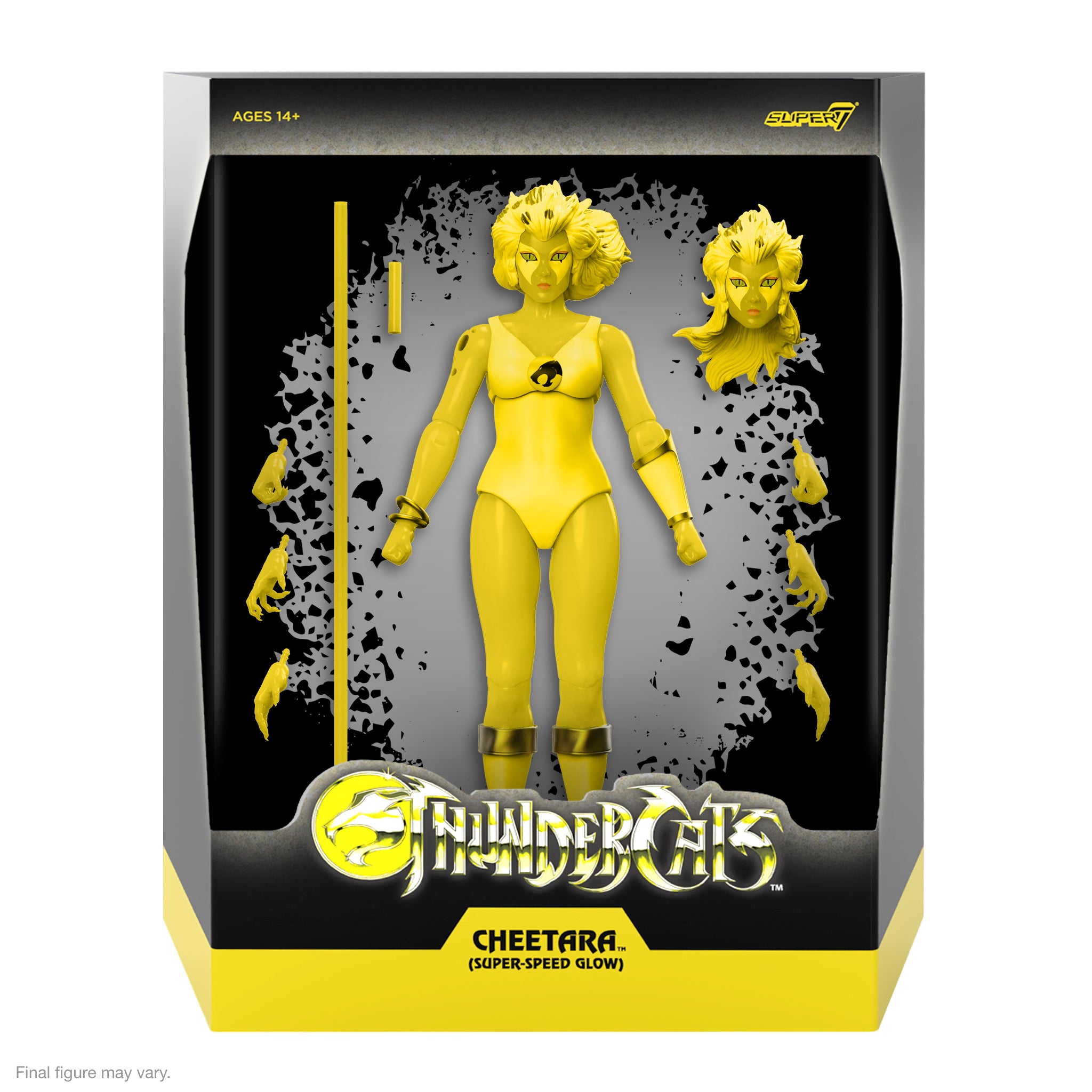 Super7 ThunderCats Ultimates Cheetara Super-Speed Glow figurina fosforescenta