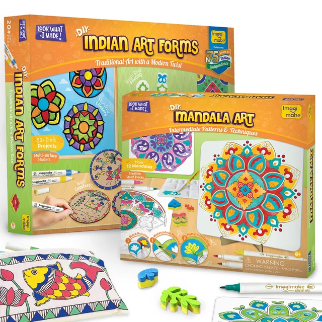 Imagimake Indian Art Combo set pictura 32 proiecte 8-12 ani
