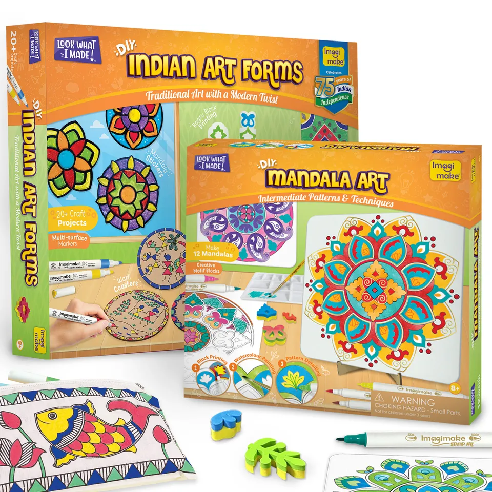 Imagimake Indian Art Combo set pictura 32 proiecte 8-12 ani