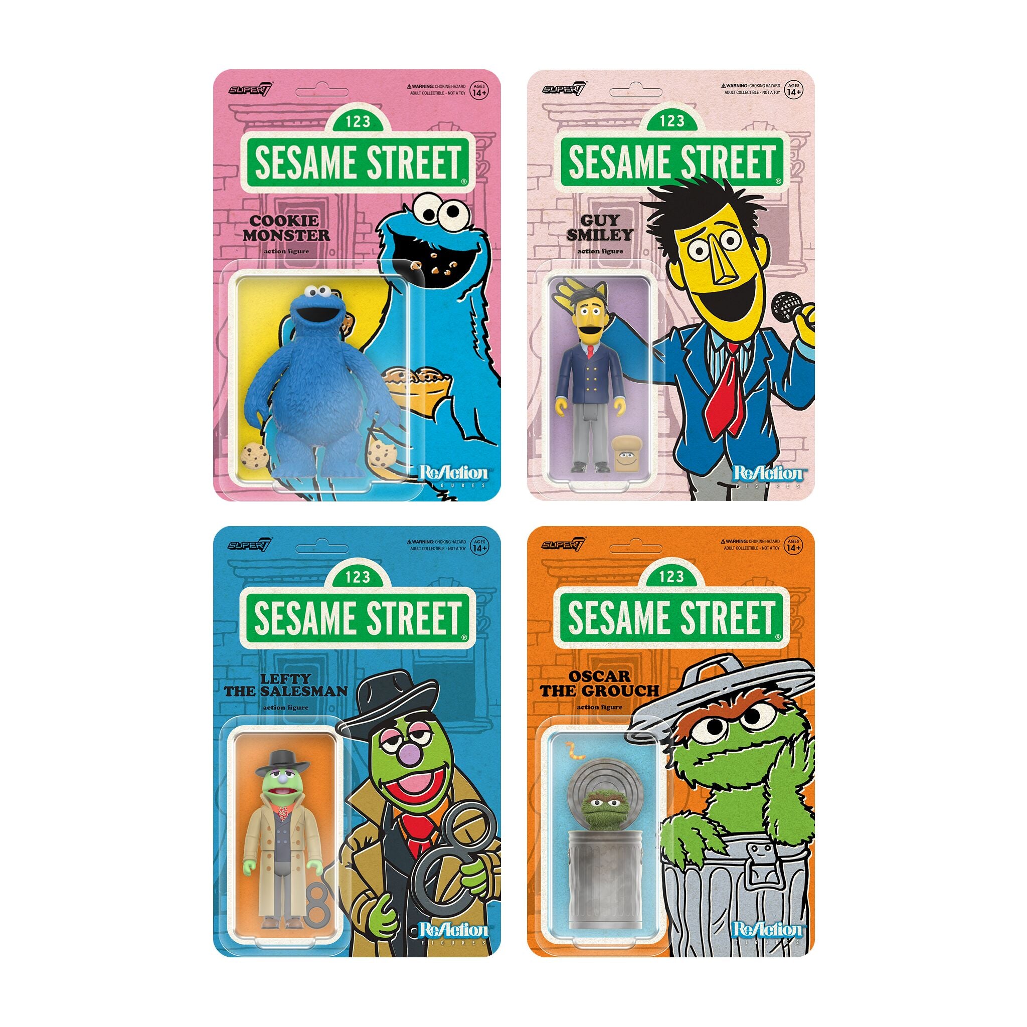 Super7 Sesame Street ReAction figurină Guy Smiley cu pâine