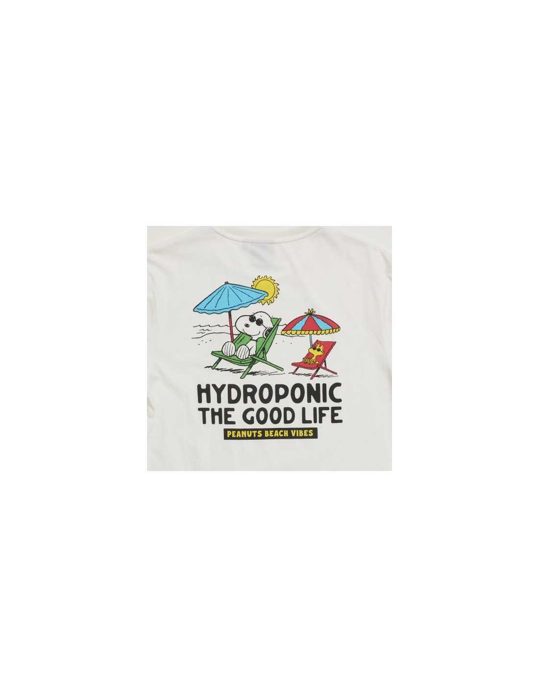 Hydroponic Good Life tricou alb bumbac lejer