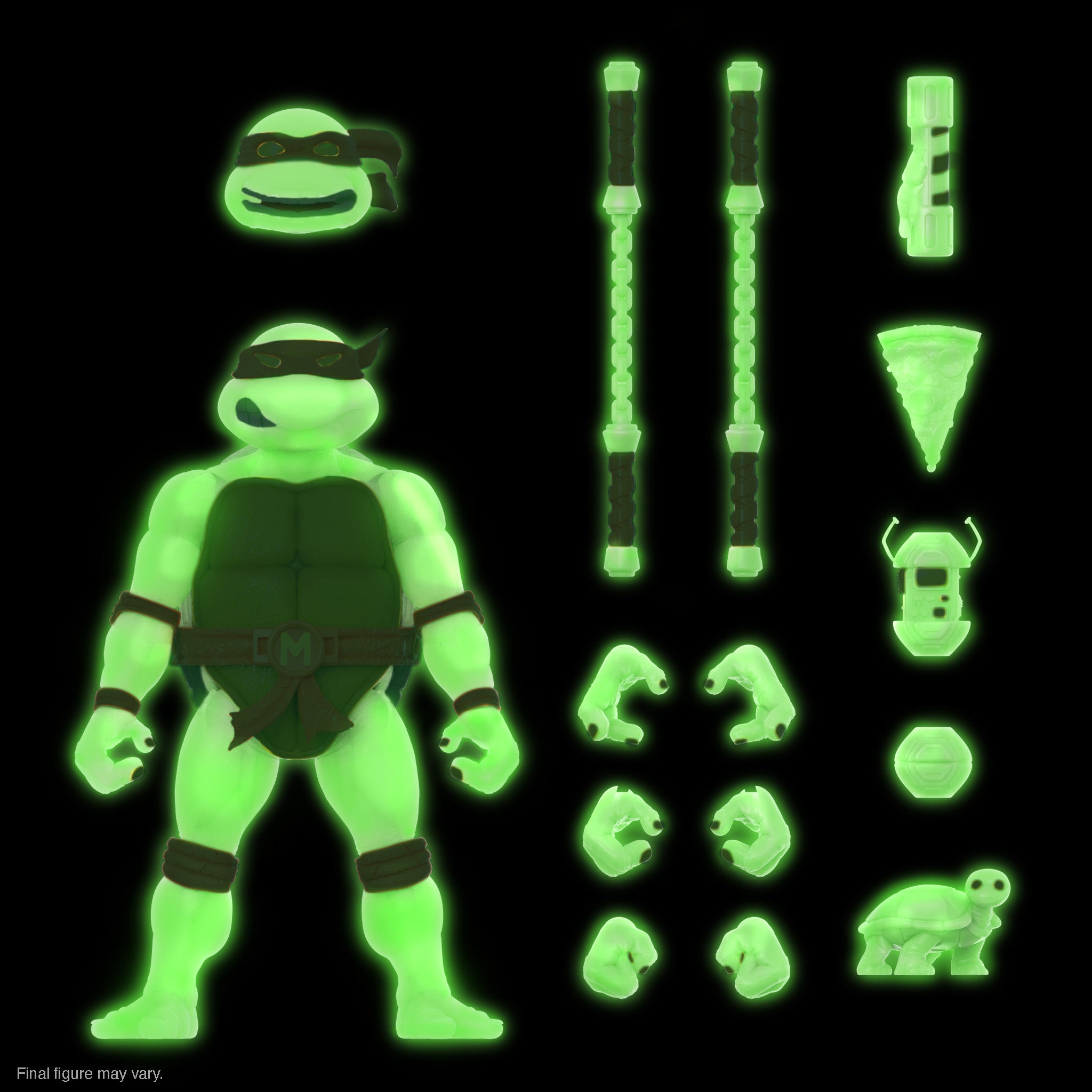 Super7 TMNT Ultimates Michelangelo figurina fosforescenta