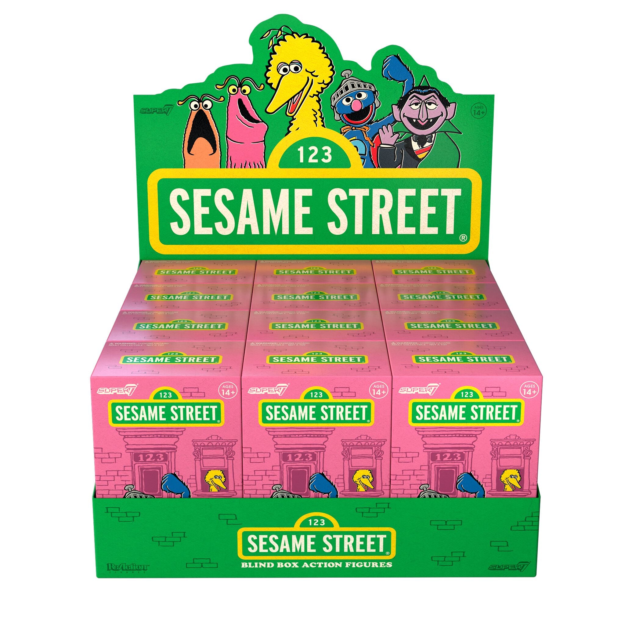 Super7 Sesame Street Blind Box ReAction set 12 figurine