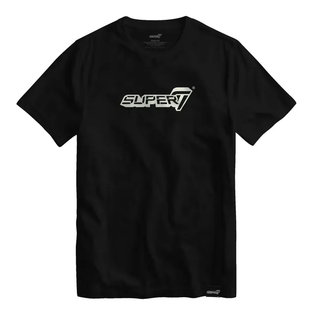 Super7 Glow Logo tricou negru fosforescent