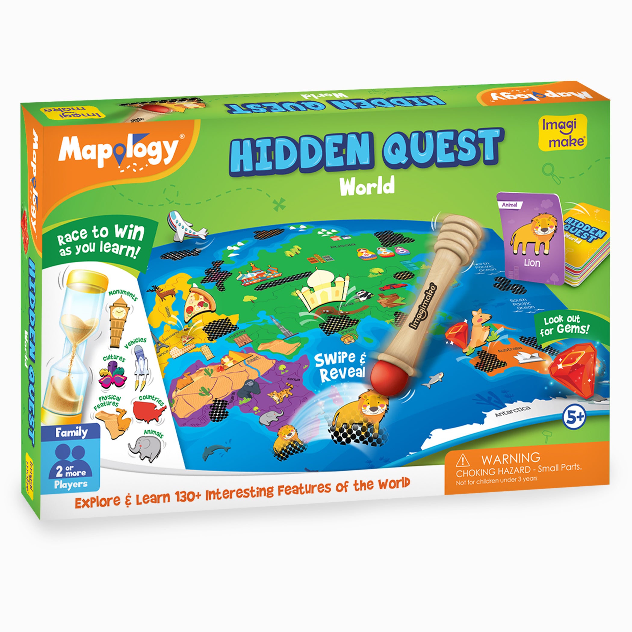 Imagimake Mapology joc Hidden Quest lume cu carduri