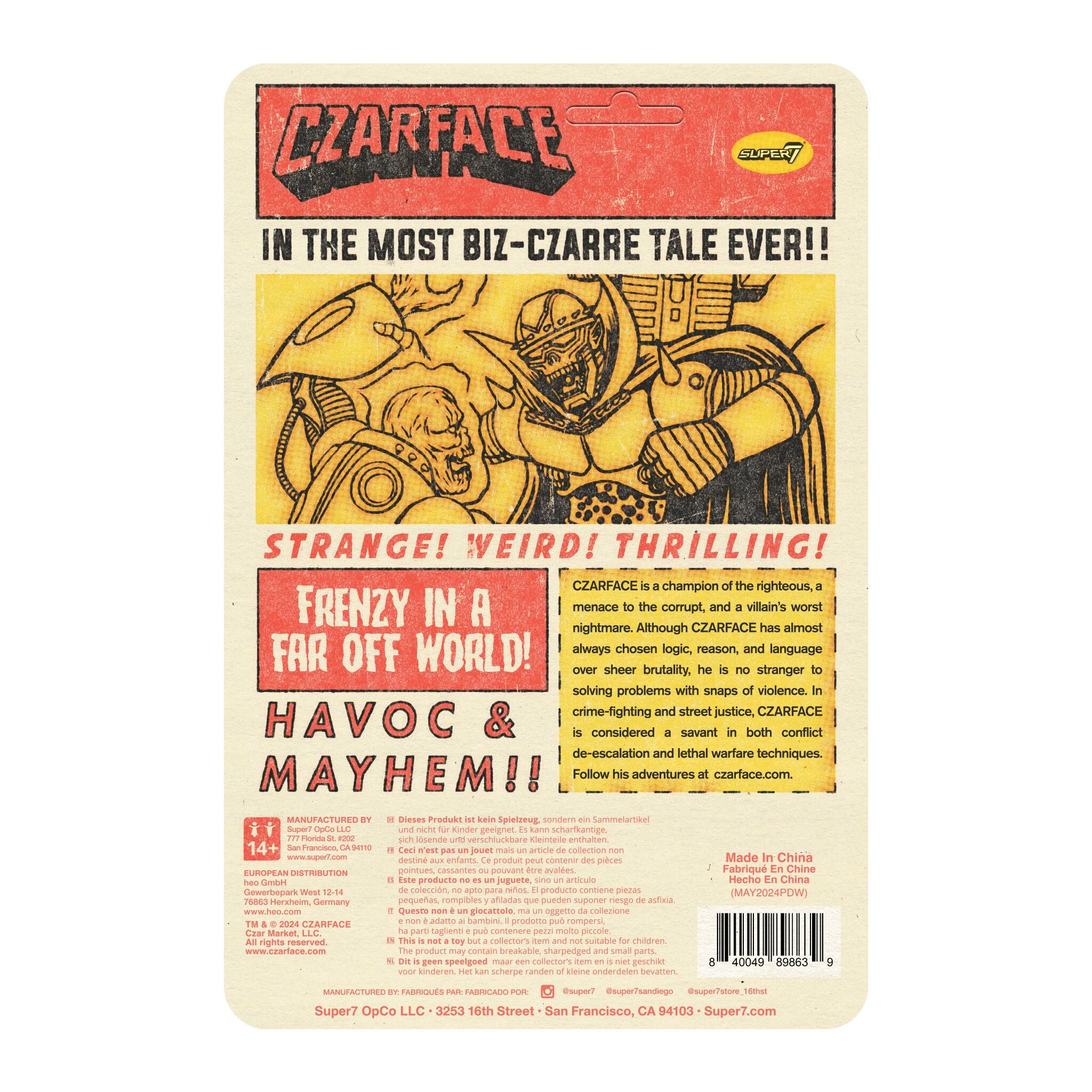 Super7 Czarface Orange Black figurină ReAction Wave 11