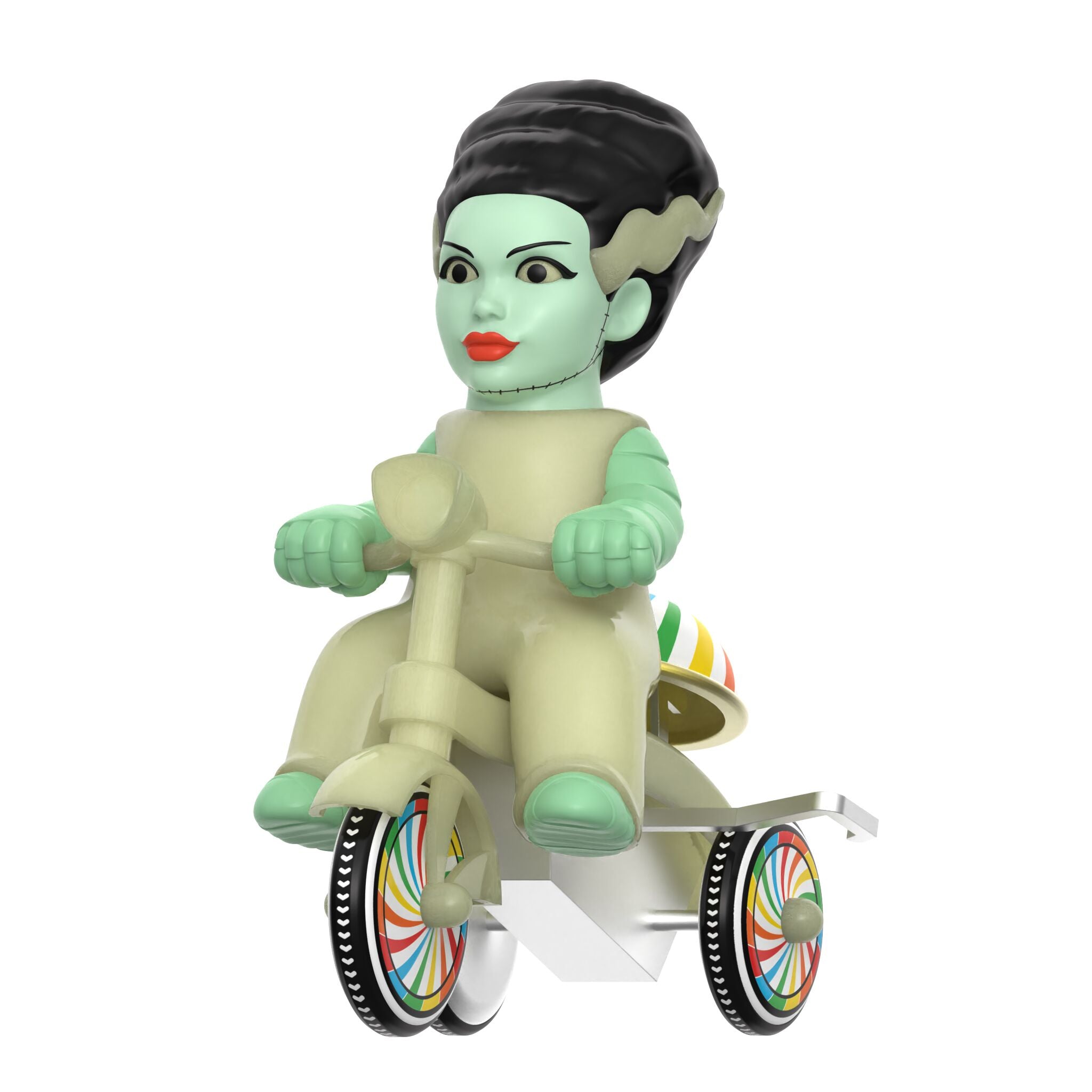 Super7 Super Cycles Bride of Frankenstein tricicleta glow