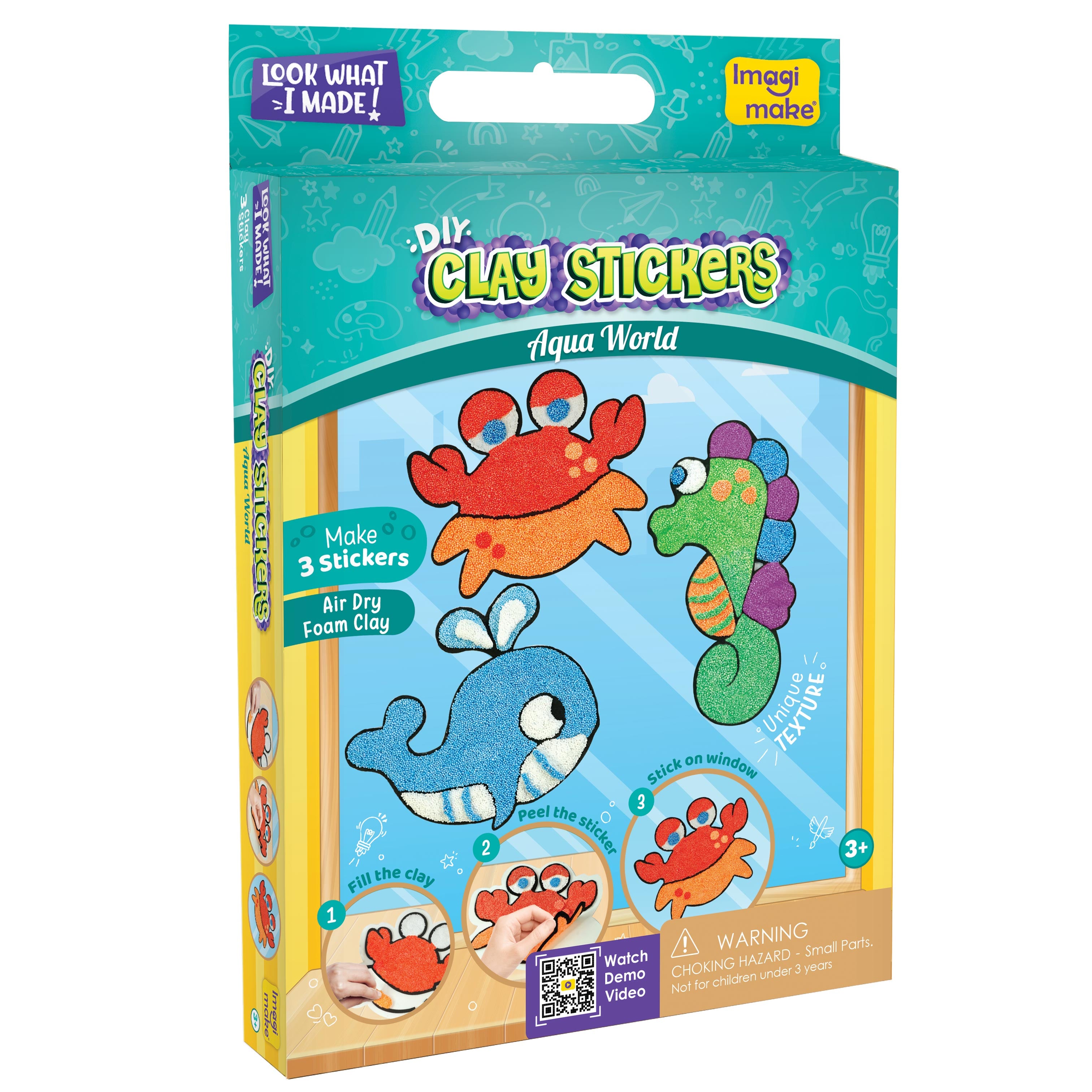 Imagimake Clay Stickers set 12 stickere 3 teme