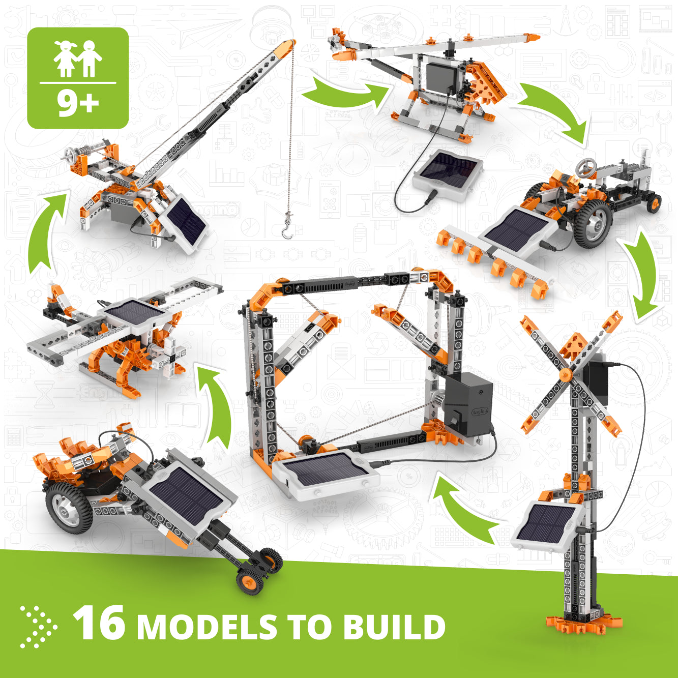 Engino Discovering STEM Solar Power set construcție 16 modele