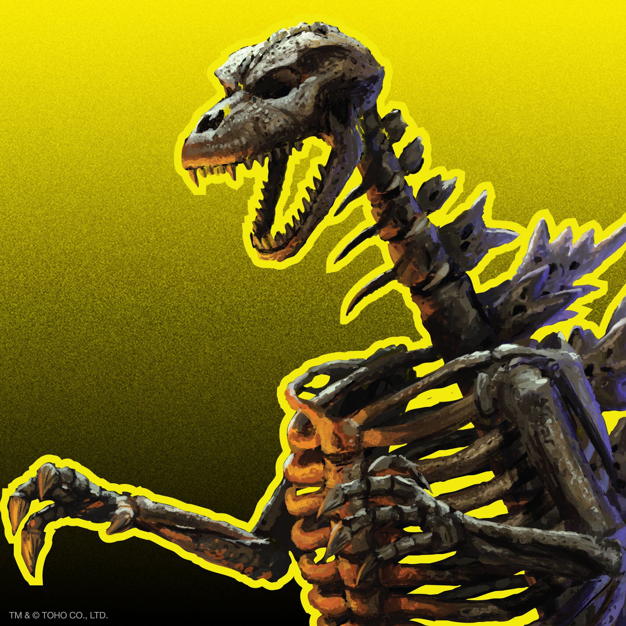 Super7 Toho ReAction Godzilla Skeleton figurină gri 9,5 cm