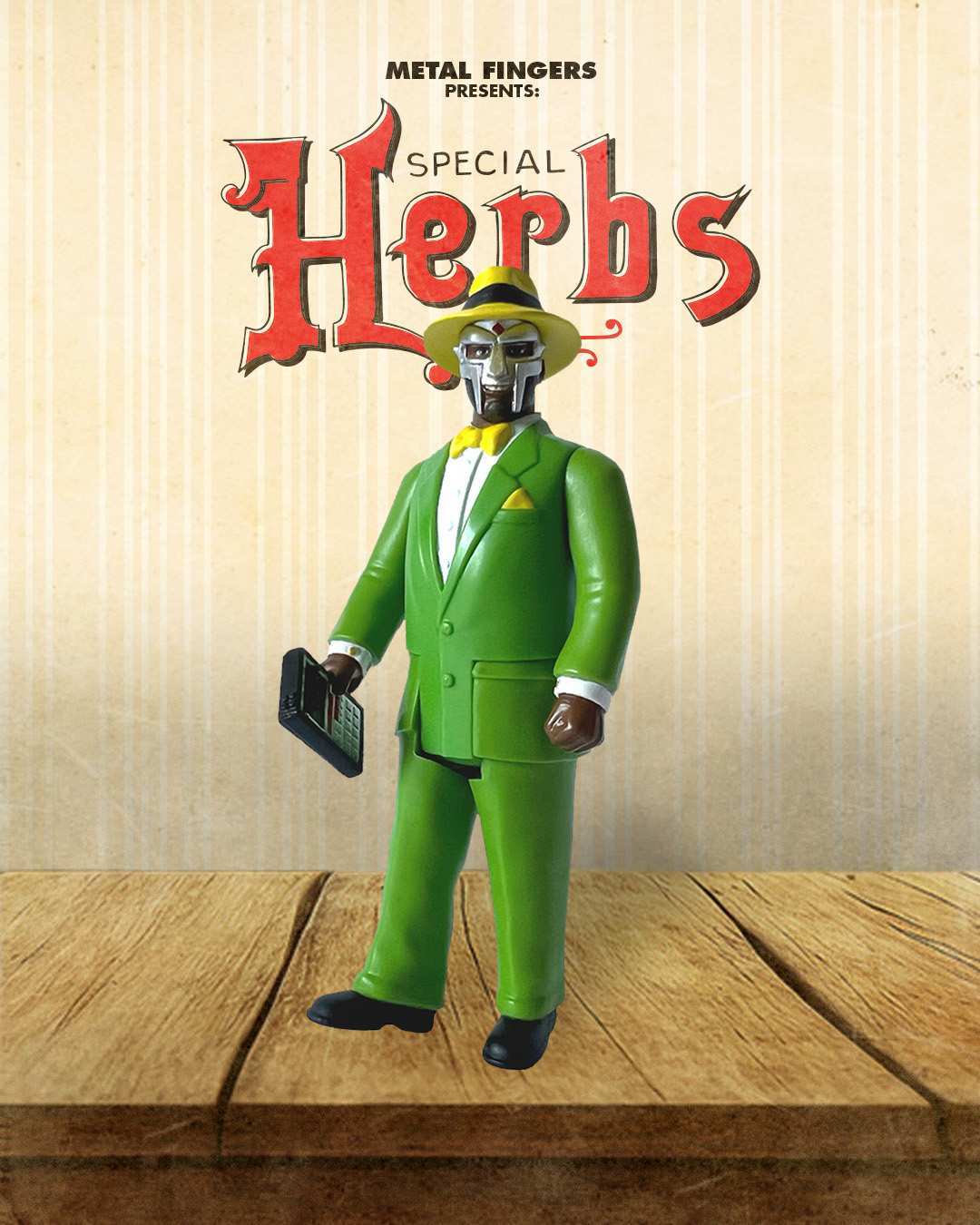 Super7 ReAction MF DOOM Special Herbs figurina 9,5 cm costum