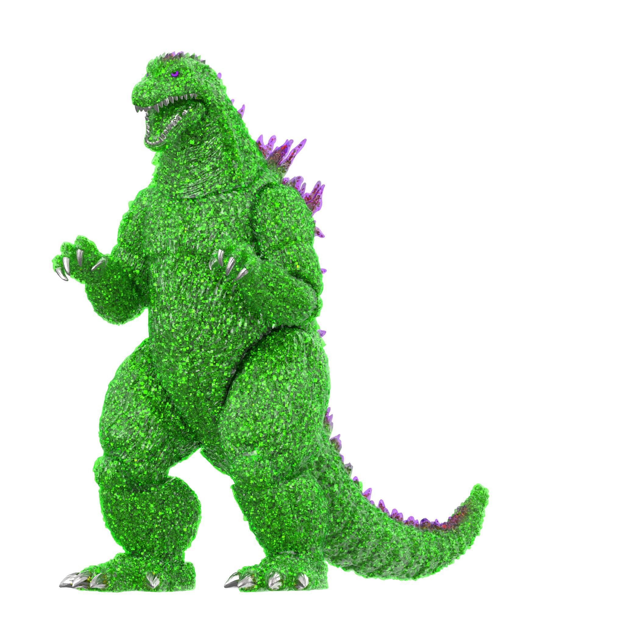 Super7 Toho Godzilla 2002 figurina verde glitter 14cm