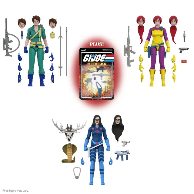 Super7 G.I. Joe Ultimates set 3 figurine Baroness Scarlett Lady Jaye