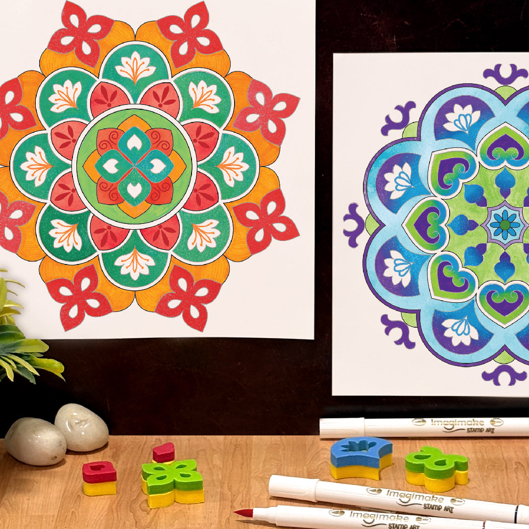 Imagimake Mandala Art Kit set pictura 6 proiecte