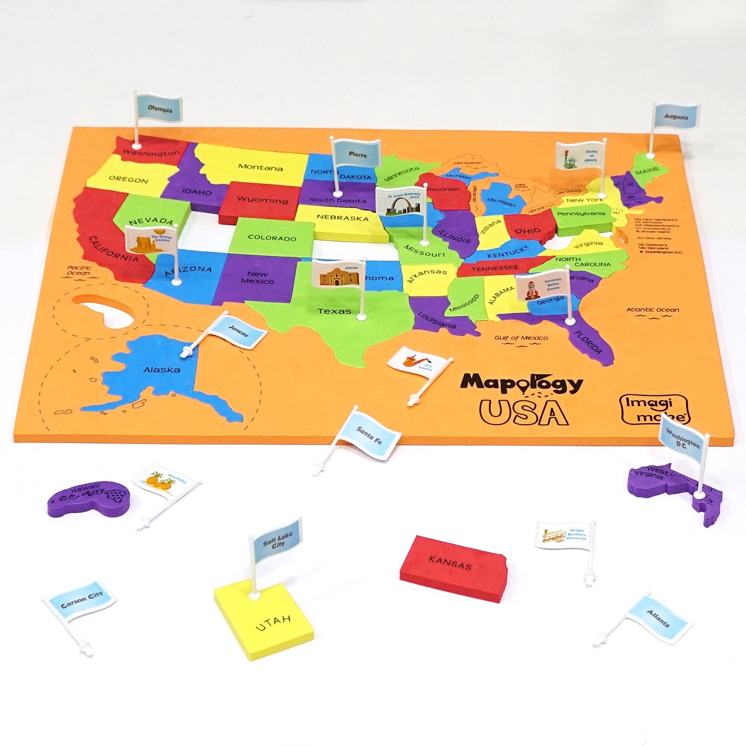 Imagimake Mapology USA puzzle harta 46 piese cu capitale
