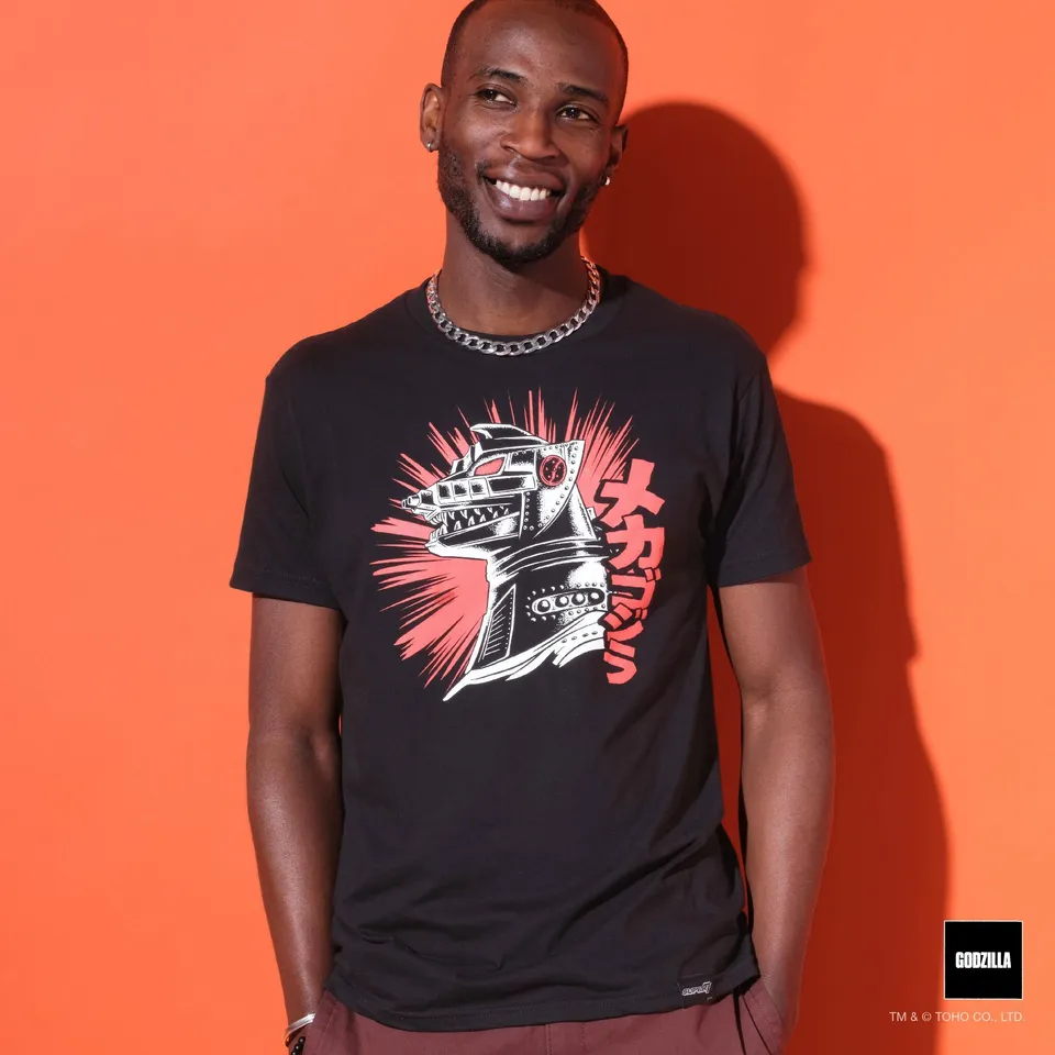 Super7 Toho Mechagodzilla tricou negru fosforescent
