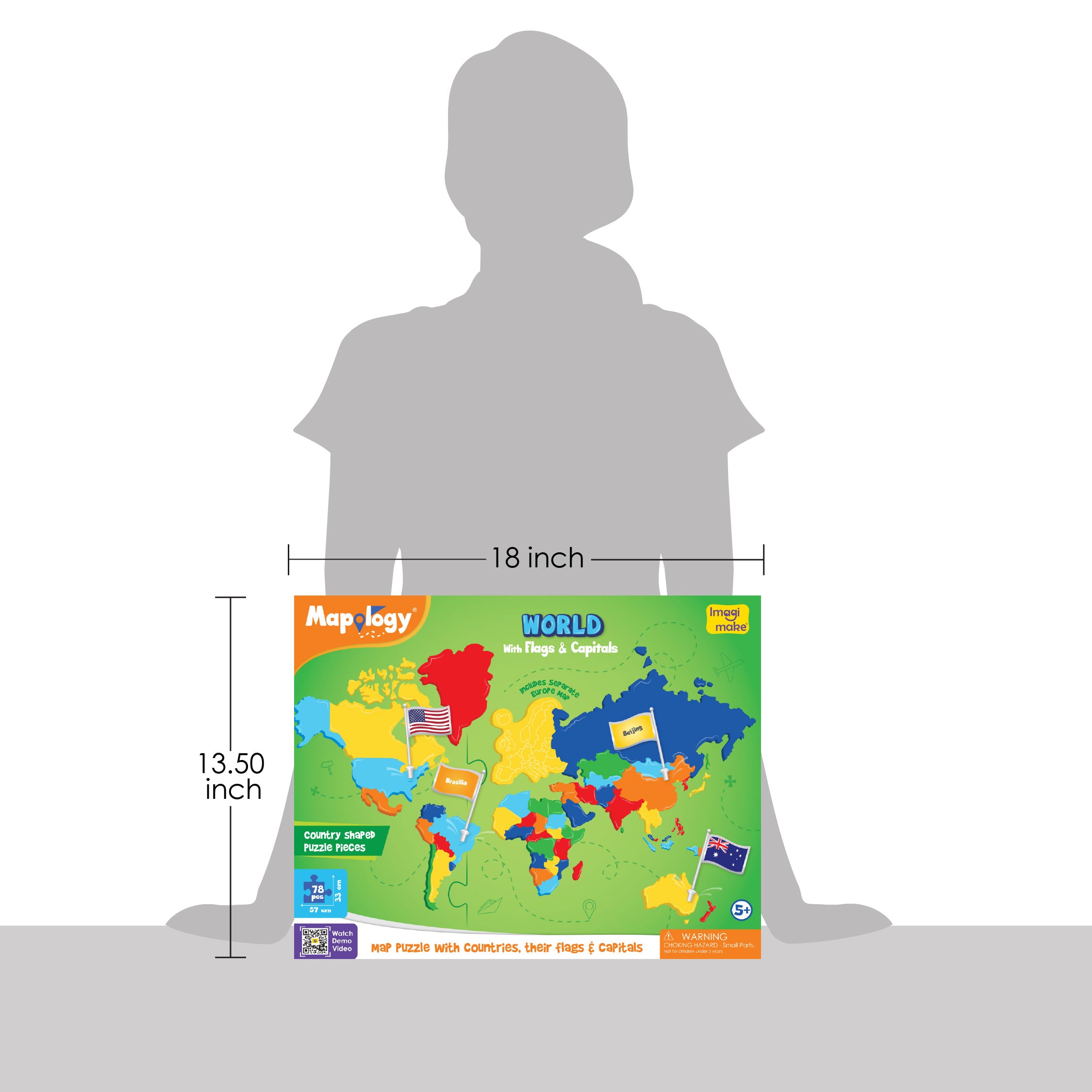 Imagimake Mapology World puzzle steaguri si capitale