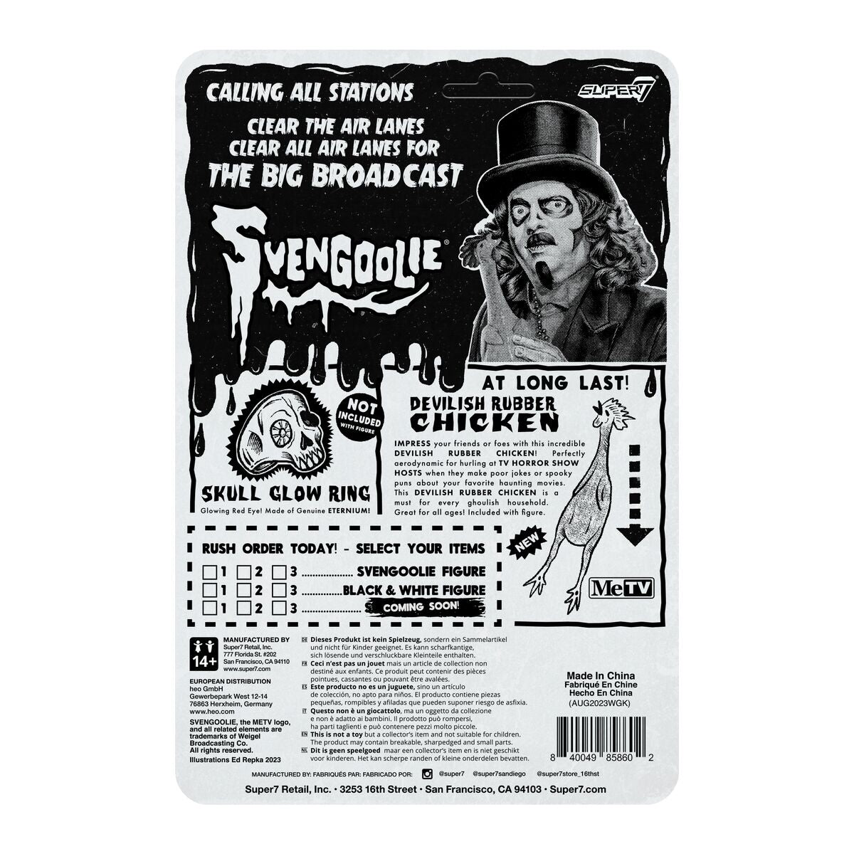 Super7 ReAction Svengoolie figurina Grayscale Wave 02