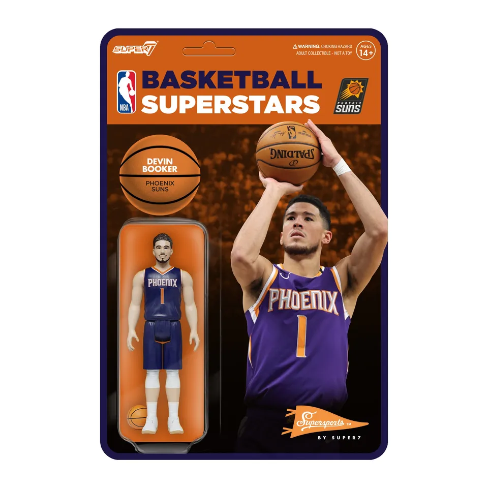 Super7 NBA Supersports Wave 4 Devin Booker figurina Suns