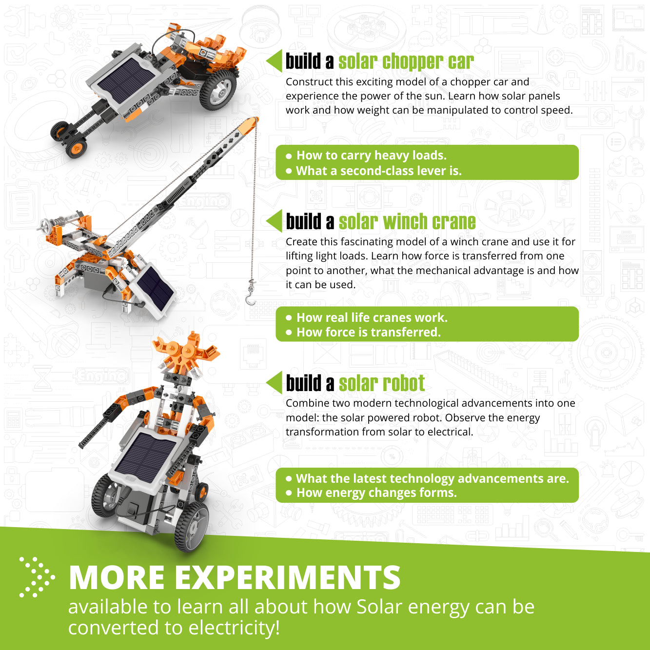 Engino Discovering STEM Solar Power set construcție 16 modele