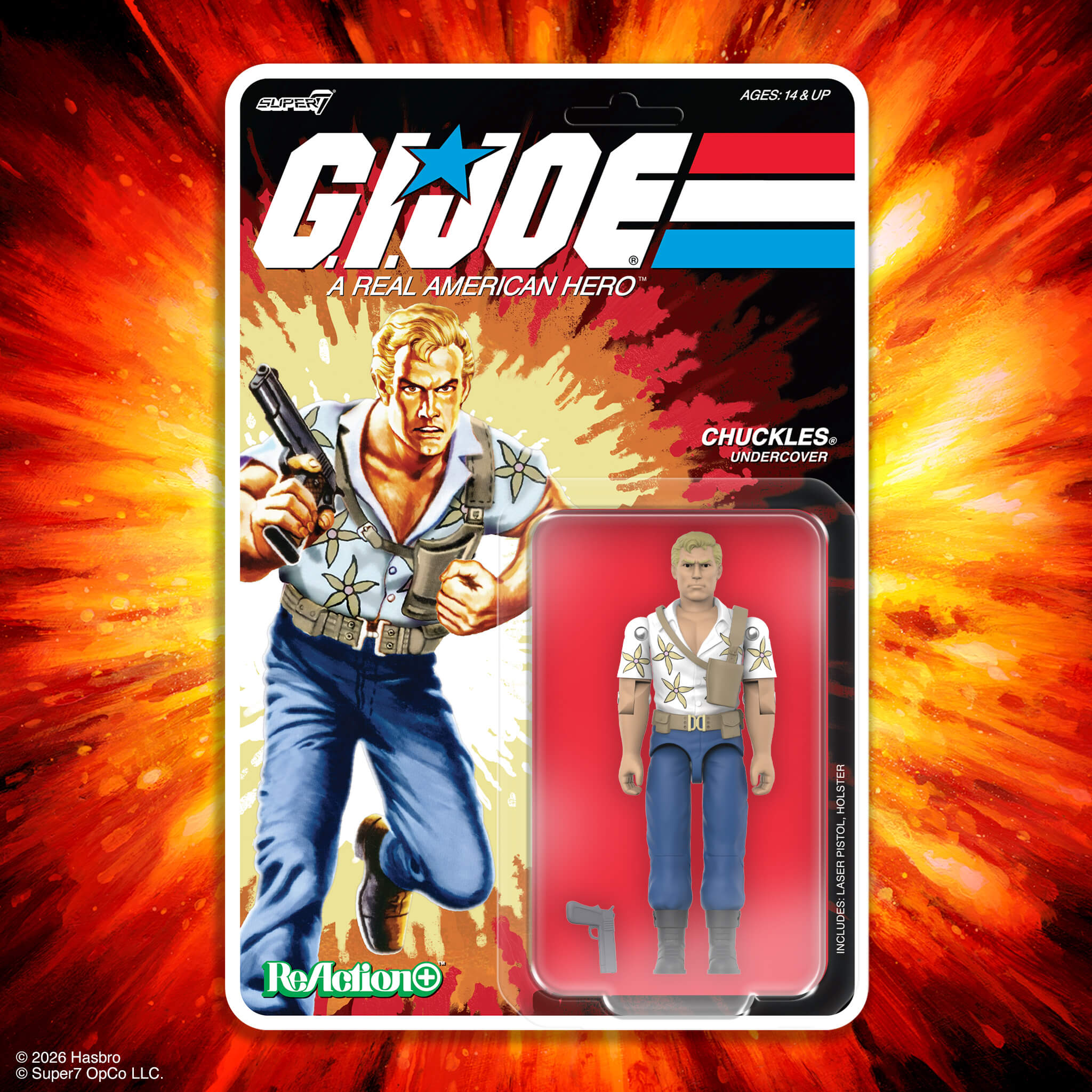 Super7 G.I. Joe ReAction+ Chuckles film figurina 10 cm