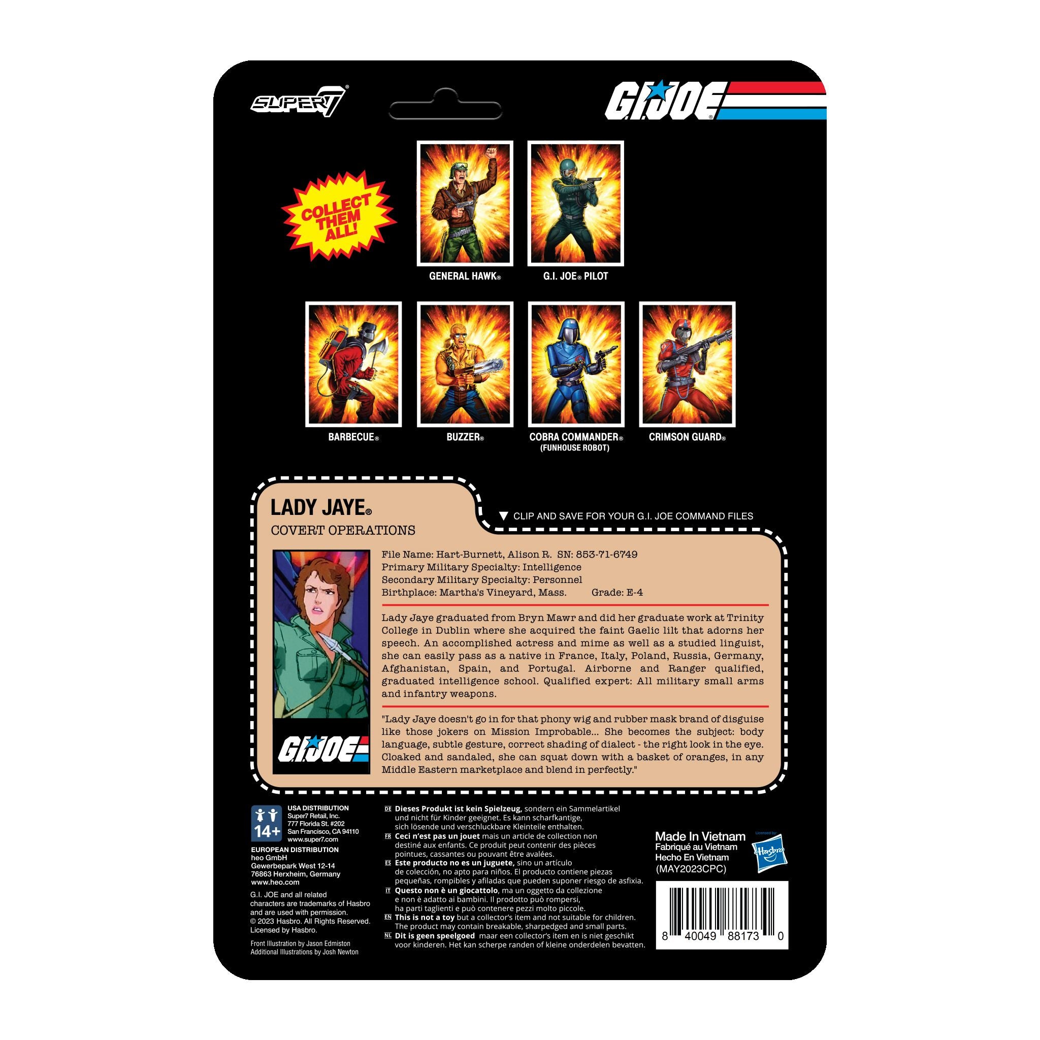 Super7 G.I. Joe ReAction Lady Jaye figurină teal