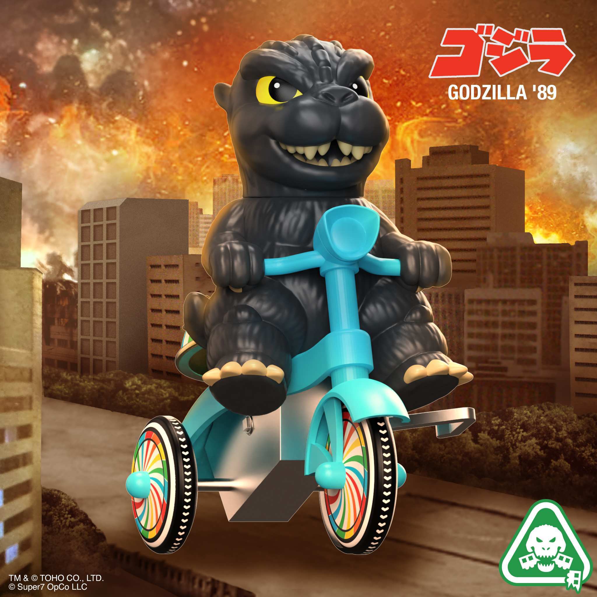 Super7 Toho Godzilla 89 tricicleta albastra cu sonerie