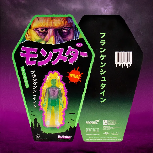 Super7 Universal Monsters Frankenstein figurina translucid SDCC