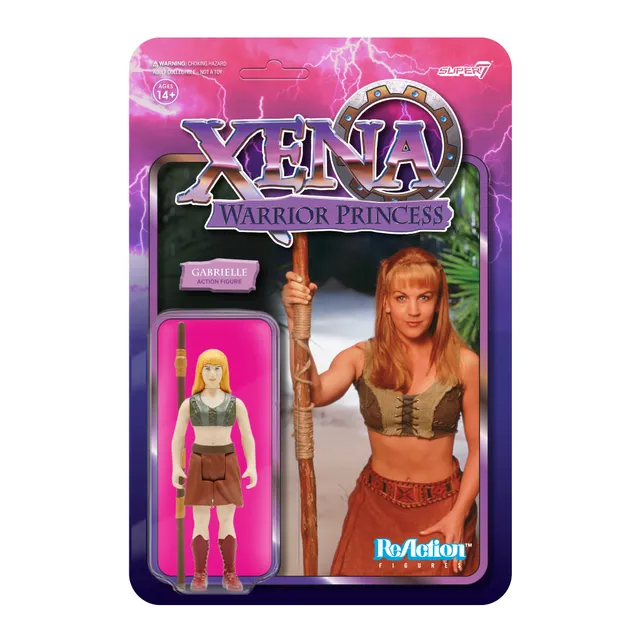 Super7 Xena Gabrielle ReAction figurină 9,5 cm cu toiag