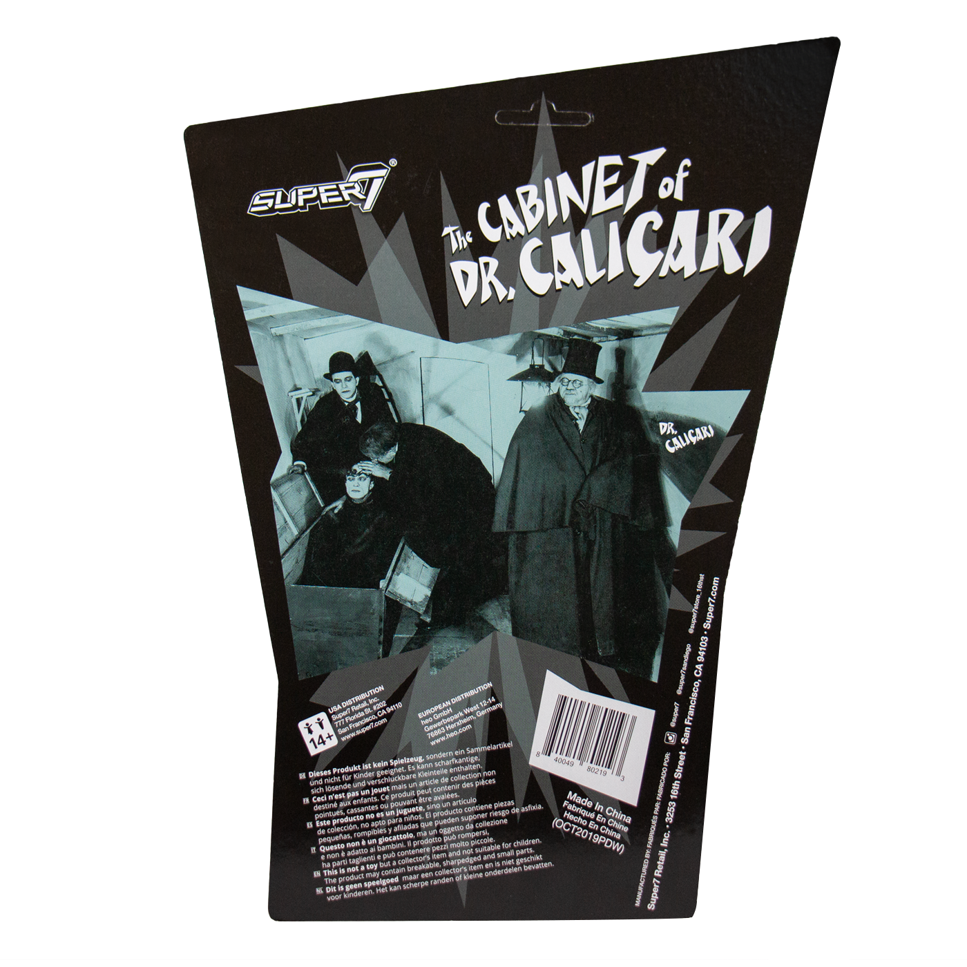 Super7 ReAction Cabinet of Dr. Caligari figurina Dr. Caligari 9,5 cm
