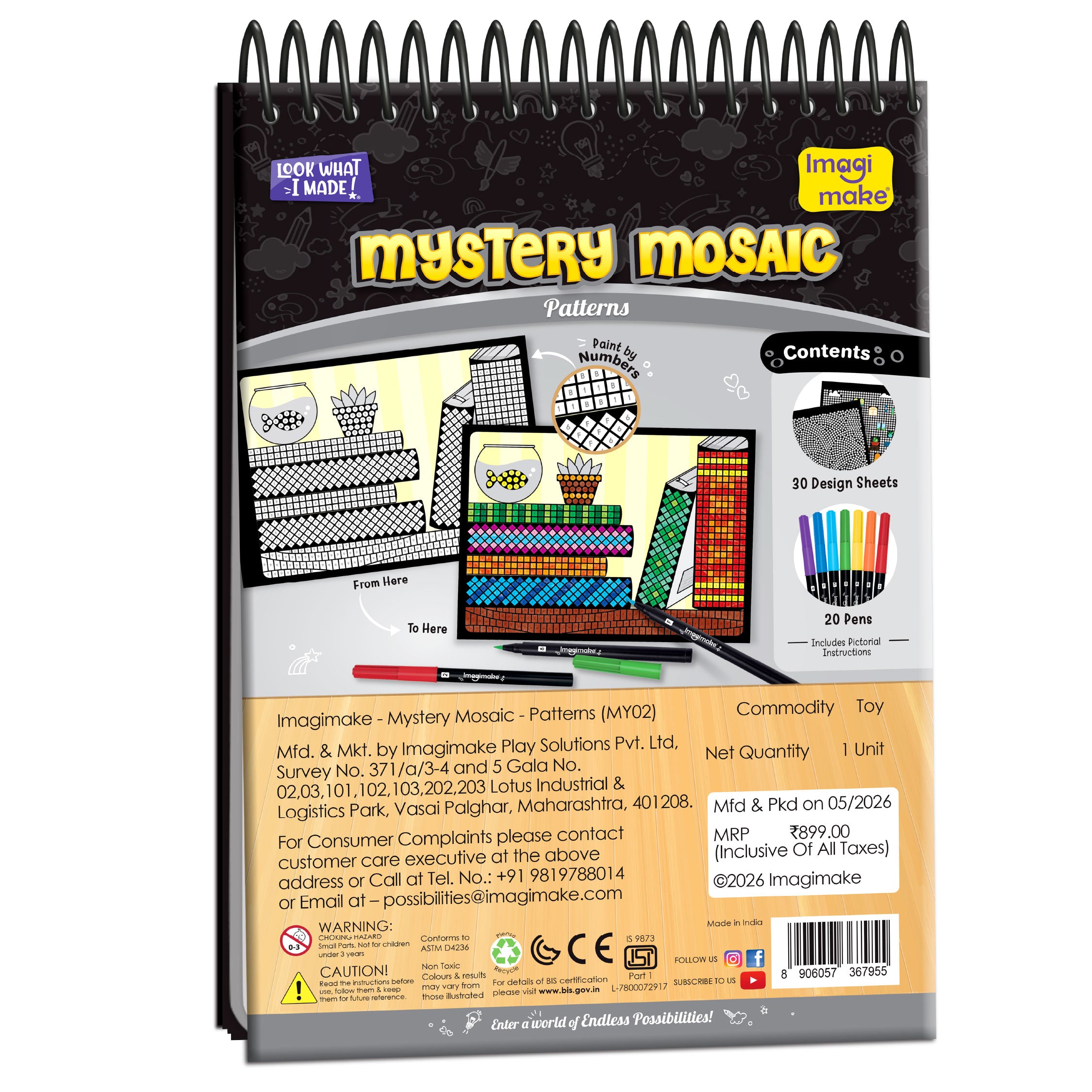 Imagimake Mystery Mosaic Patterns set pictura 30 planse