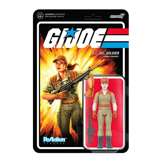 Super7 ReAction G.I. Joe Female Combat Engineer figurină roz