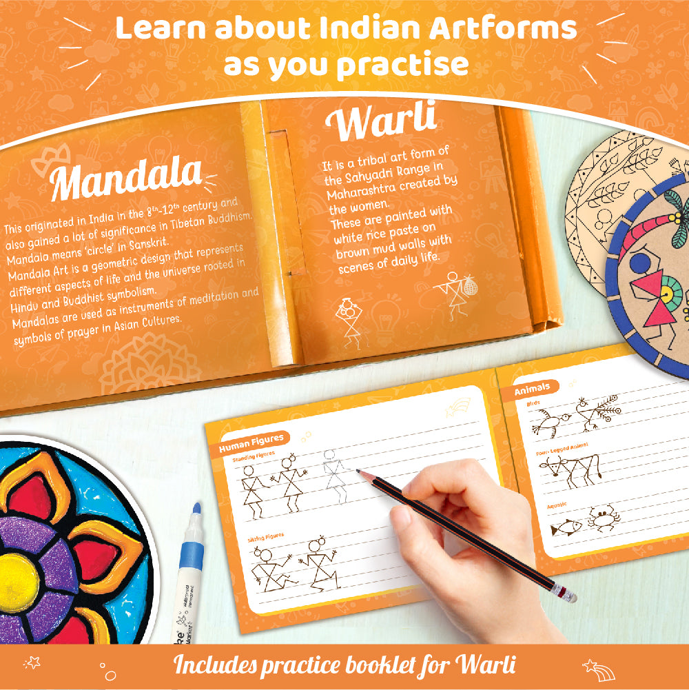 Imagimake Indian Art Forms set pictură 5 tehnici 8-12 ani