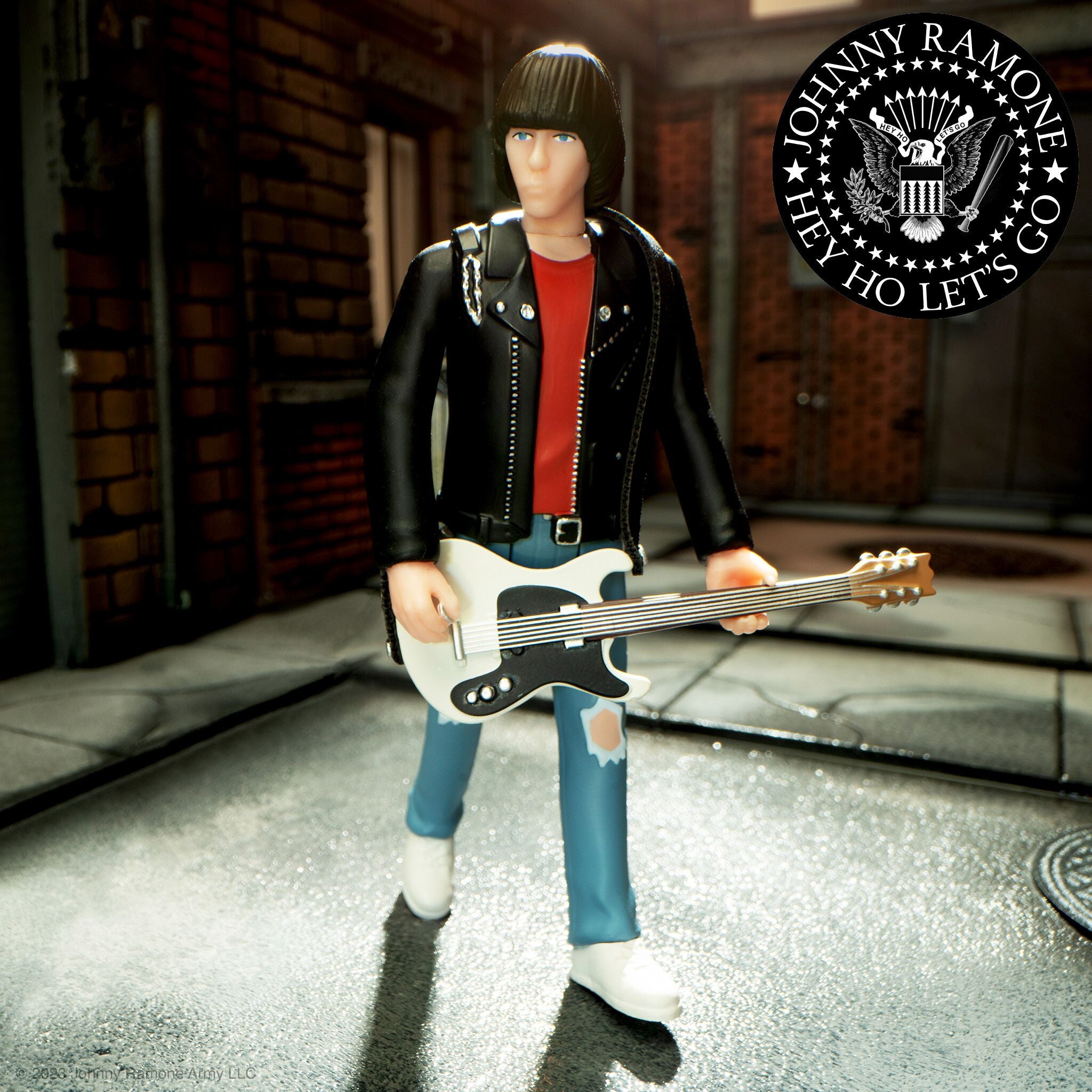 Super7 ReAction Johnny Ramone figurina cu chitara