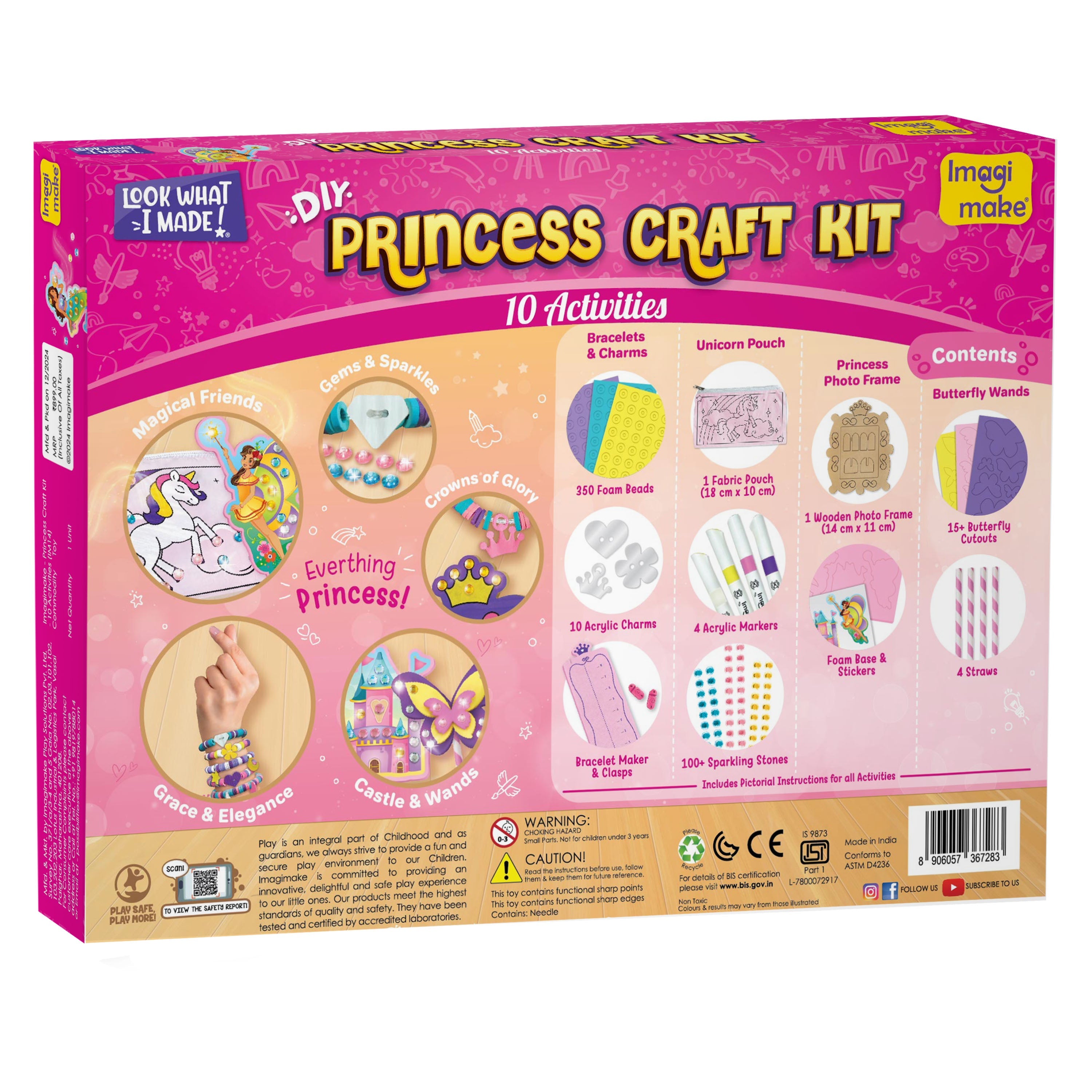Imagimake Princess DIY Craft Kit set brățări fete 5-9 ani