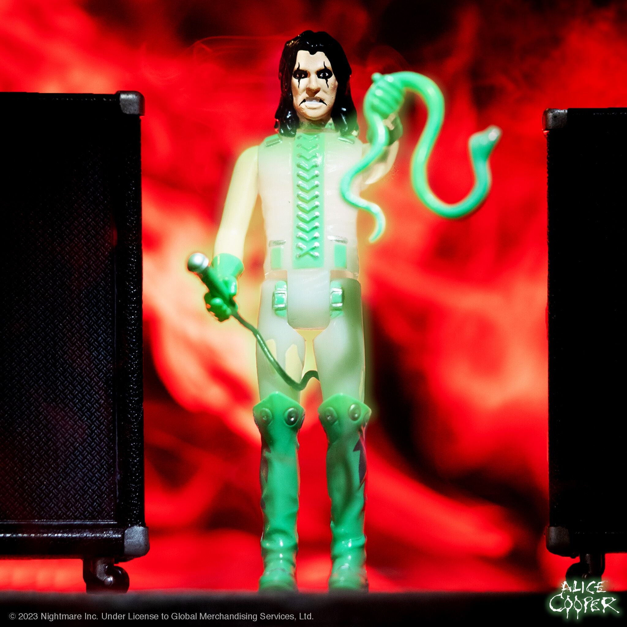 Super7 ReAction Alice Cooper Glow figurina fosforescenta