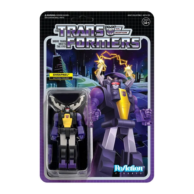 Super7 Transformers ReAction Wave 2 Shrapnel figurină 9,5 cm