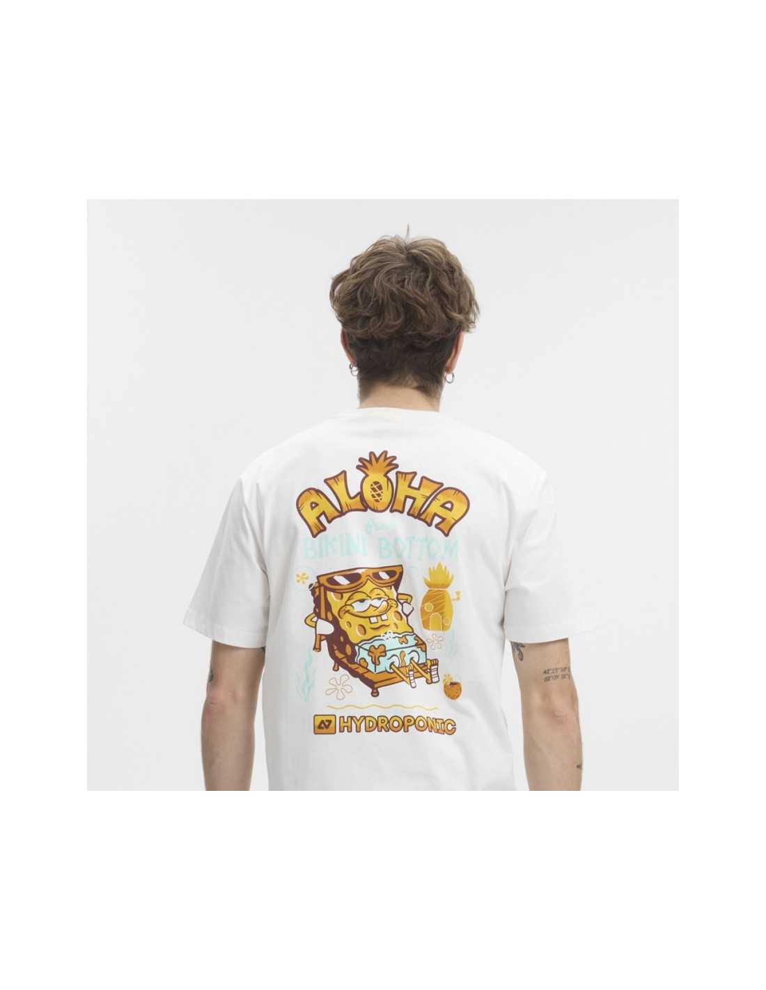 Hydroponic SpongeBob Luau tricou alb bumbac