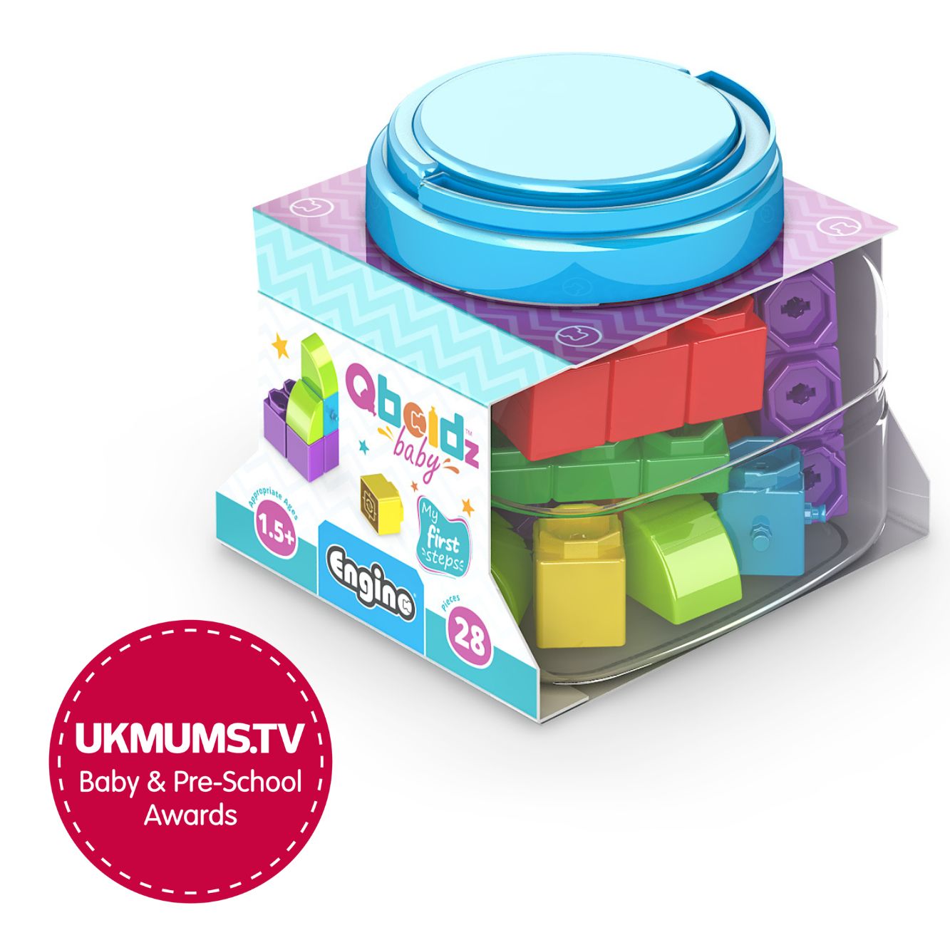 Engino Qboidz My First Steps set constructie tub mic 1,5 ani+