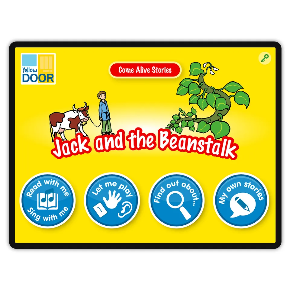 Yellow Door Jack and the Beanstalk aplicație poveste interactivă